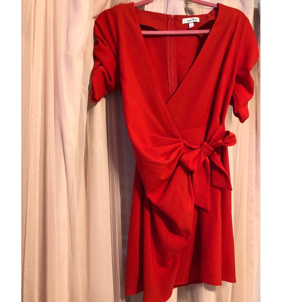 Red formal dress